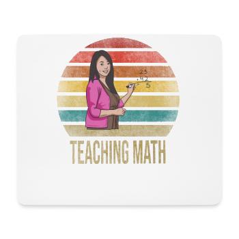 Professeur de mathématiques École de mathématiques Retro Sunset - Tapis de souris (format paysage) - blanc - Devant