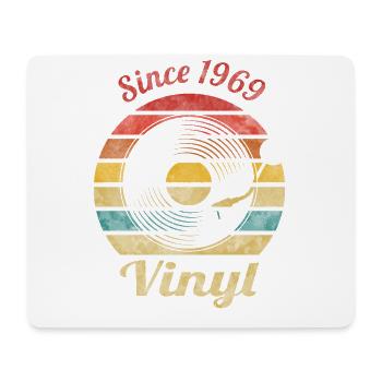 Depuis 1969 Vinyl Retro Vintage Music - Tapis de souris (format paysage) - blanc - Devant