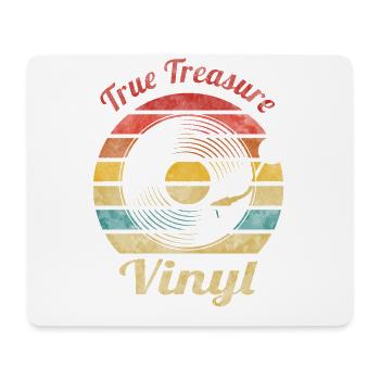 True Treasure Vinyl Musique Vintage Rétro - Tapis de souris (format paysage) - blanc - Devant