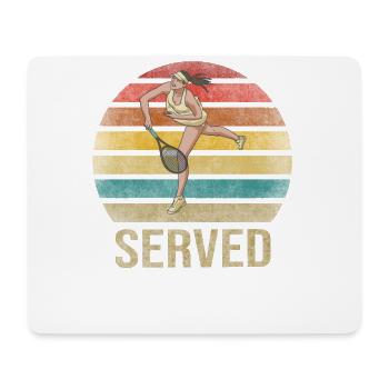 Tennis Player Let's Play Serve Served Sunset - Mousepad (Querformat) - Weiß - Vorne