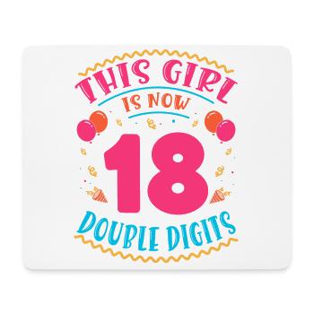 Cette fille a maintenant 18 | Thème Cupcake - Tapis de souris (format paysage) - blanc - Devant