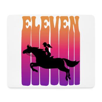 Girl riding, I am 11 years old, children 11. - Mouse Pad (horizontal) - white - Front