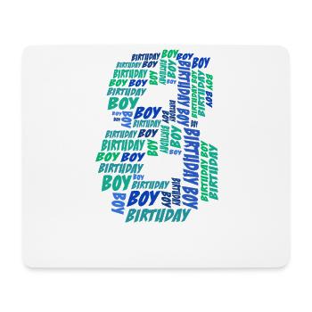 Birthday Boy 8th birthday | Boys - Mouse Pad (horizontal) - white - Front