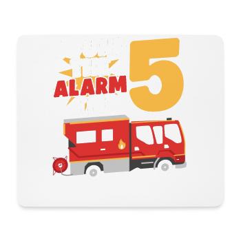 Sound The Alarm I'm 5 | Firefighter Topic - Mouse Pad (horizontal) - white - Front