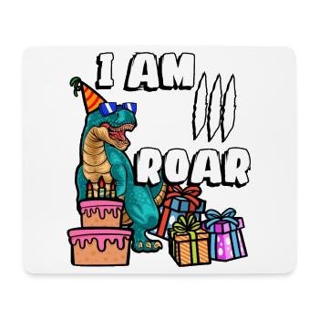 Je suis 3 Roars | Chemise d’anniversaire de dinosaure - Tapis de souris (format paysage) - blanc - Devant