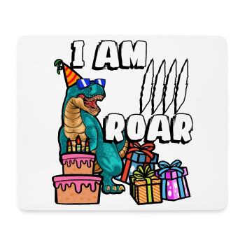 I Am 4 Roar | Dinosaurier Geburtstag Shirt | - Mousepad (Querformat) - Weiß - Vorne