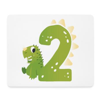 2nd birthday | Dinosaur Birthday | - Mouse Pad (horizontal) - white - Front