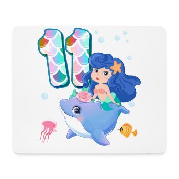 11. Geburtstag | Meerjungfrau Geburtstag | - Mousepad (Querformat) - Weiß - Vorne