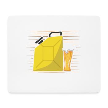 ERSTMAL DIE ZISTERNE VOLL FÜLLEN Bierliebhaber - Mousepad (Querformat) - Weiß - Vorne