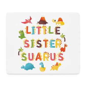 Schwester Saurus | Dinosaurier Geburtstag | - Mousepad (Querformat) - Weiß - Vorne