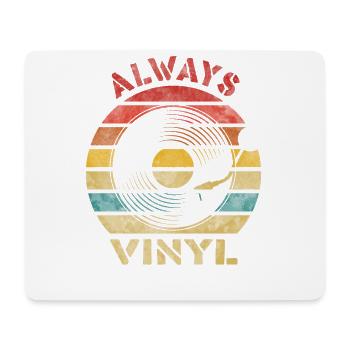 Toujours Vinyle Rétro Vintage Music - Tapis de souris (format paysage) - blanc - Devant