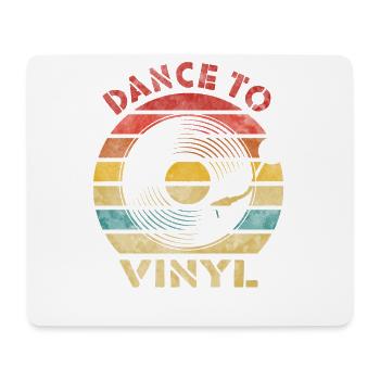 Dance to Vinyl Retro Vintage Music - Mouse Pad (horizontal) - white - Front