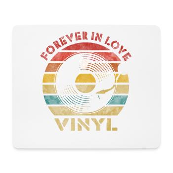 Forever in Love Vinyl Retro Vintage Music - Mousepad (Querformat) - Weiß - Vorne