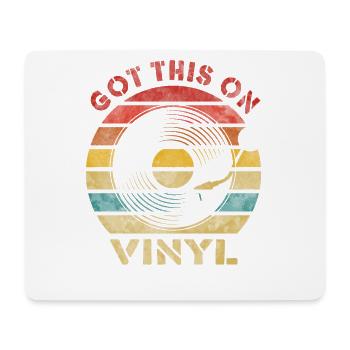 J’ai ceci sur Vinyl Retro Vintage Music - Tapis de souris (format paysage) - blanc - Devant