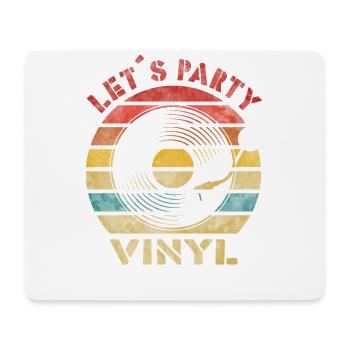 Let´s Party Vinyl Retro Vintage Music - Mousepad (Querformat) - Weiß - Vorne