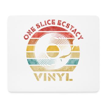 One Slice Ecstasy Vinyl Retro Vintage Music - Mousepad (Querformat) - Weiß - Vorne