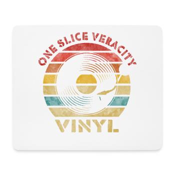 One Slice Veracity Vinyl Retro Vintage Music - Mouse Pad (horizontal) - white - Front