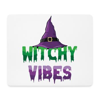 Witchy Vibes Wizard Hexenhut Halloween Kostüm - Mousepad (Querformat) - Weiß - Vorne