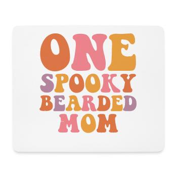 Eine Gespenstische, Bärtige Mutter - - Mousepad (Querformat) - Weiß - Vorne