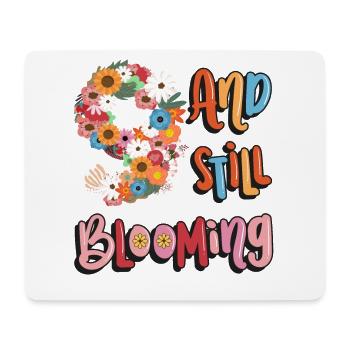 9 And still blooming girls flowery 9. - Mouse Pad (horizontal) - white - Front