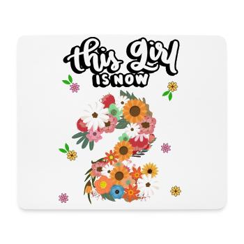 This girl is now 2 colorful flowers 2. - Mouse Pad (horizontal) - white - Front