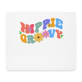 Hippie Groovy Bloom Floral Theme Colorful Leisure - Mouse Pad (horizontal) - white - Front