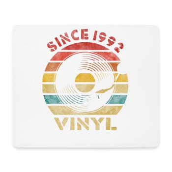 Depuis 1992 Vinyl Retro Vintage Music - Tapis de souris (format paysage) - blanc - Devant