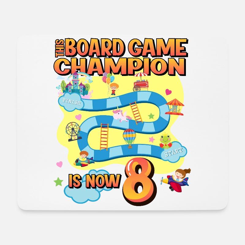 Dieses Brettspiel Champion Ist Jetzt 8 | - Mousepad (Querformat) - Weiß