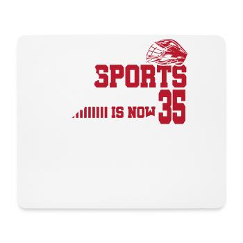 Cette légende du sport a maintenant 35 ans, jeu de crosse - Tapis de souris (format paysage) - blanc - Devant