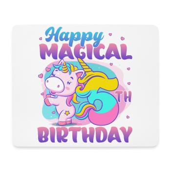 Happy Magical 5th Birthday Einhorn Pony - Mousepad (Querformat) - Weiß - Vorne
