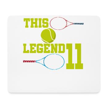 Cette légende du sport a maintenant 11 ans, le tennis 11. - Tapis de souris (format paysage) - blanc - Devant