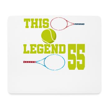 This sports legend is now 55, tennis 55. - Mouse Pad (horizontal) - white - Front