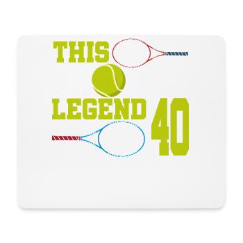 Diese Sportlegende Ist Jetzt 40, Tennis 40. - Mousepad (Querformat) - Weiß - Vorne