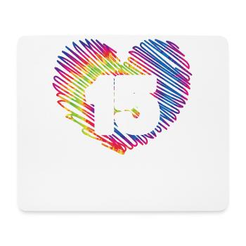 15. Geburtstag Herz Tie Dye | Tie Dye Themed - Mousepad (Querformat) - Weiß - Vorne