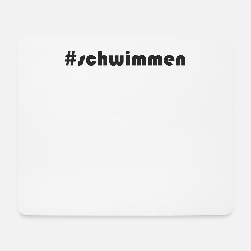 Schwimmen - #schwimmen - Mousepad (Querformat) - Weiß