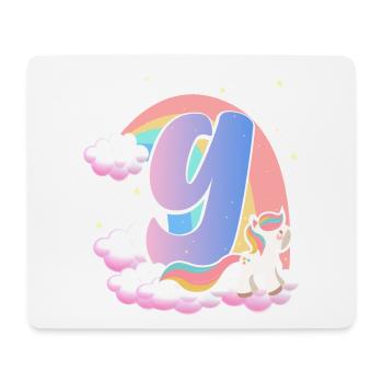9 Unicorn Rainbow Clouds Little Pony 9. - Mouse Pad (horizontal) - white - Front