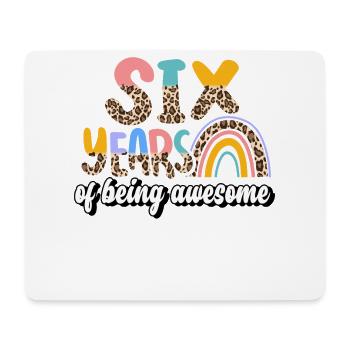 Six Years of Being Awesome Animal Skin Pattern - Mouse Pad (horizontal) - white - Front