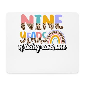 Nine Years Of Being Awesome Animal Skin Pattern - Mouse Pad (horizontal) - white - Front