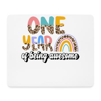 A Year of Being Awesome Animal Skin Pattern - Mouse Pad (horizontal) - white - Front