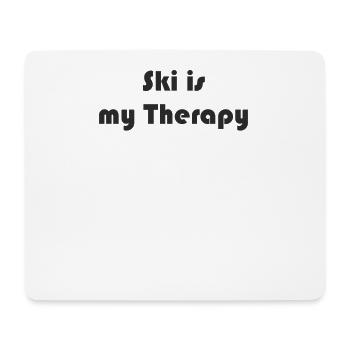 Ski - Le ski est ma thérapie - Tapis de souris (format paysage) - blanc - Devant
