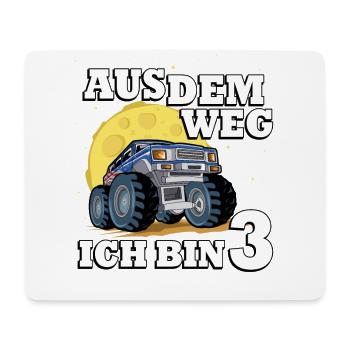 Aus Dem Weg Ich Bin 3 Truck-themed 3rd Birthday - Mousepad (Querformat) - Weiß - Vorne