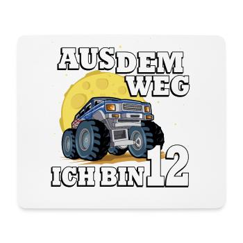 Aus Dem Weg Ich Bin 12 Truck-themed 12th Birthday - Mousepad (Querformat) - Weiß - Vorne