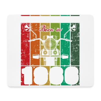 Best Of 60's Geboren 1966 Klassisches Motorrad - Mousepad (Querformat) - Weiß - Vorne