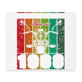 Best Of 80's Born 1988 Classic Motorcycle - Mouse Pad (horizontal) - white - Front