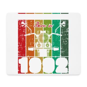 Best Of 90's Born 1992 Classic Motorcycle - Mouse Pad (horizontal) - white - Front