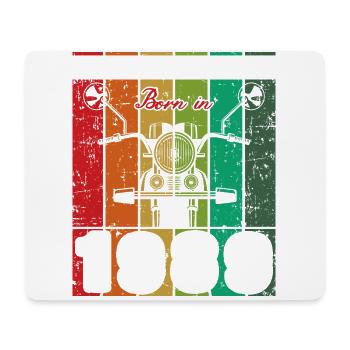 Best Of 80's Born 1989 Classic Motorcycle - Mouse Pad (horizontal) - white - Front