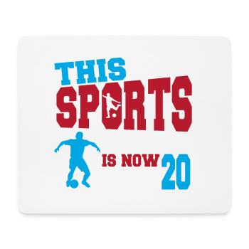 This sports legend is now 20, football game 20. - Mouse Pad (horizontal) - white - Front