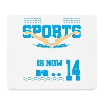 Cette légende du sport a maintenant 14 ans et nage - Tapis de souris (format paysage) - blanc - Devant