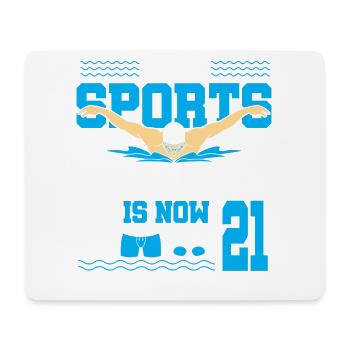 Cette légende du sport a maintenant 21 ans et nage - Tapis de souris (format paysage) - blanc - Devant