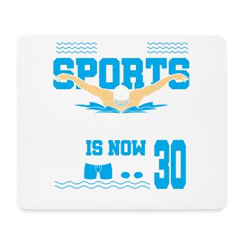 Cette légende du sport a maintenant 30 ans et nage - Tapis de souris (format paysage) - blanc - Devant